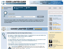 Tablet Screenshot of goodlawyersguide.com